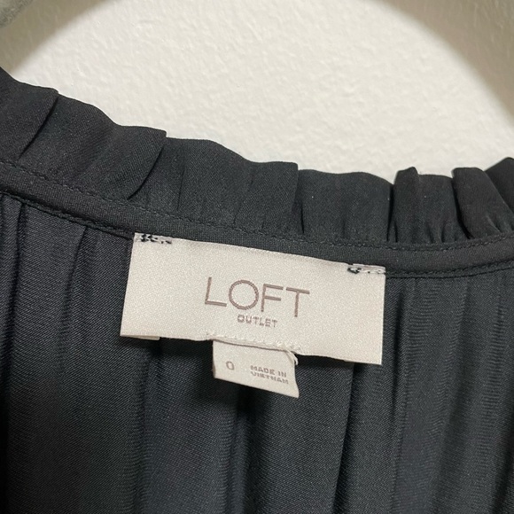 Loft Outlet Classic Black Dress Size 0 - Picture 3 of 5